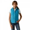 Kamizelka dwustronna młodzieżowa Bella Reversible Insulated Gilet - Ariat - mosaic blue/aqua foam